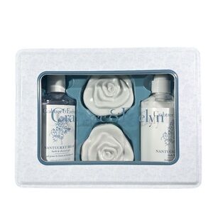 NEW Crabtree & Evelyn NANTUCKET BRIAR Bath/Shower Gel, Body Lotion & Soap Set/4